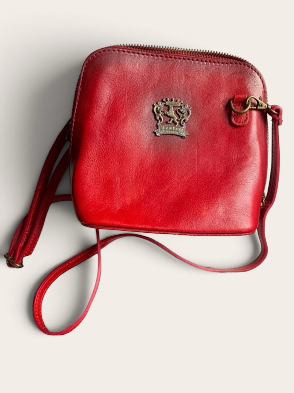 Pratesi Firenze Leather Crossbody Bag Red